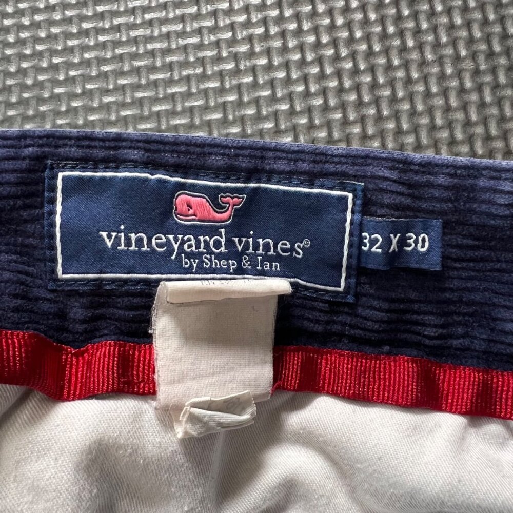 Vineyard Vines Mens Navy Corduroy Pants 32x30 Lighthouse & Boat Embroidery Coast - Picture 5 of 5